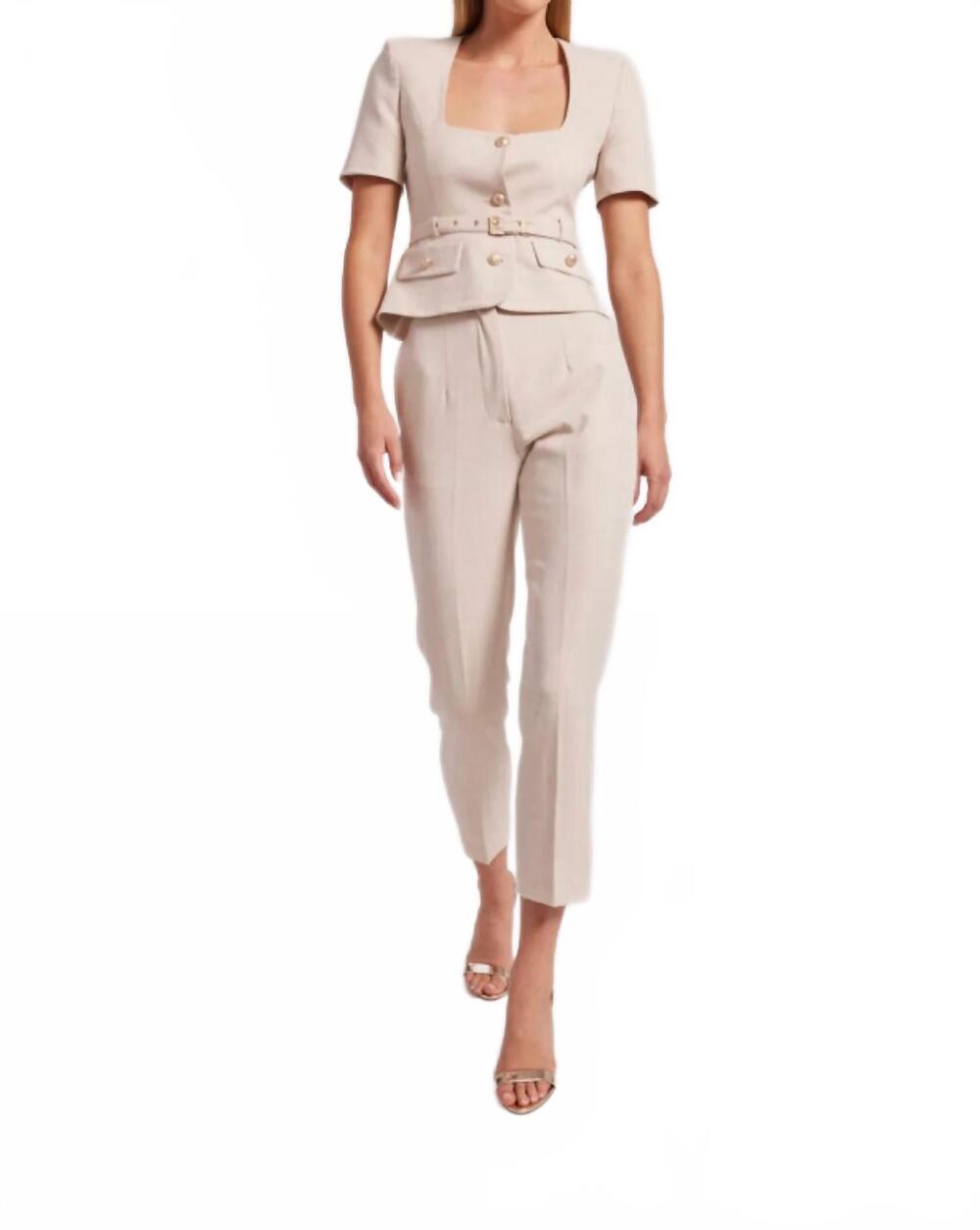 NEW GENERATION LOVE lois light suiting blazer in beige